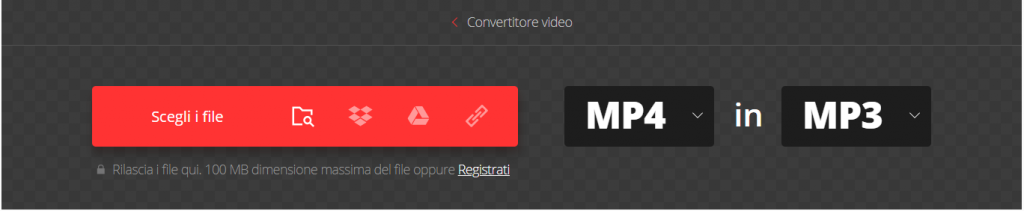 Convertio - Convertitore MP4 in MP3